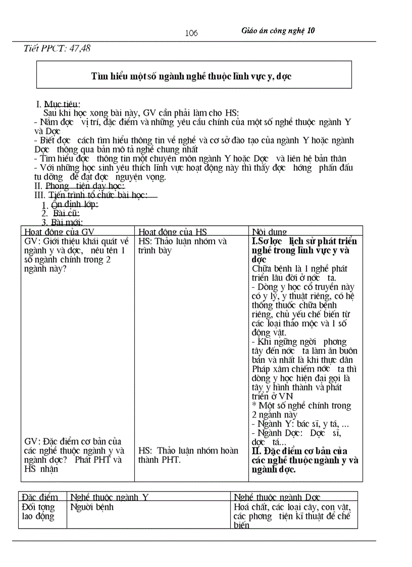 image for page Giáo án công nghệ 10 CB theo chuẩn kiến thức