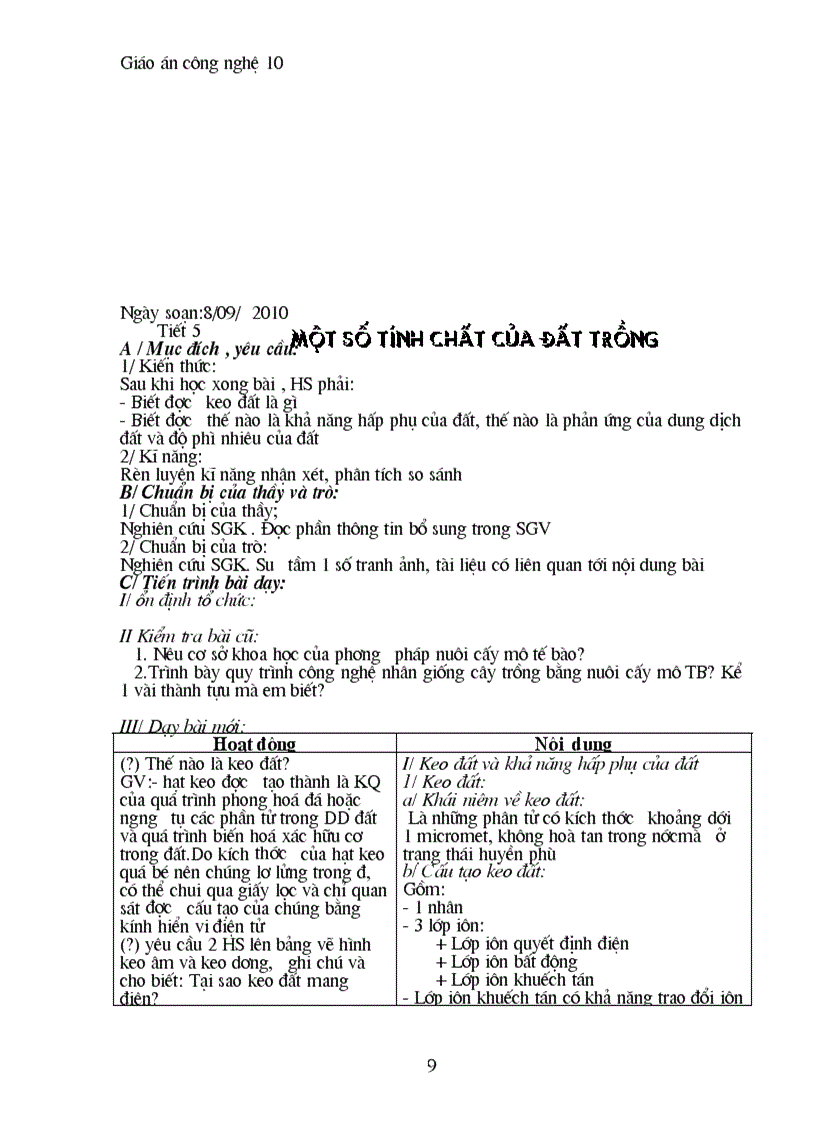 image for page Giao an cong nghe 10 full