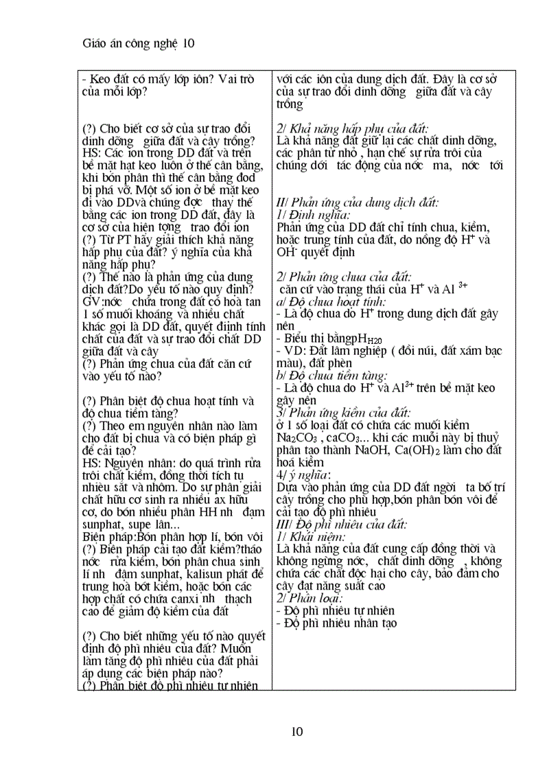 image for page Giao an cong nghe 10 full