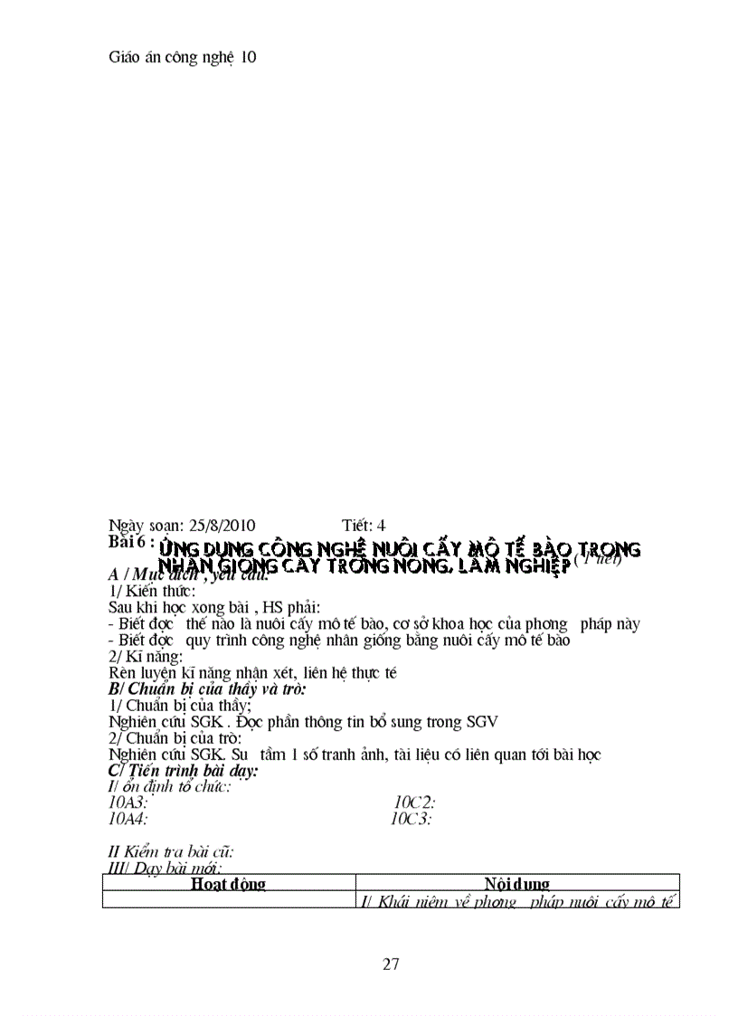 image for page Giao an cong nghe 10 full