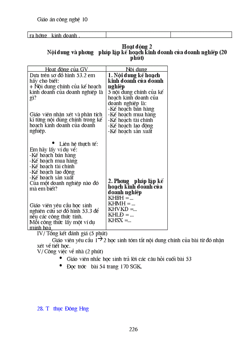 image for page Giao an cong nghe 10 full