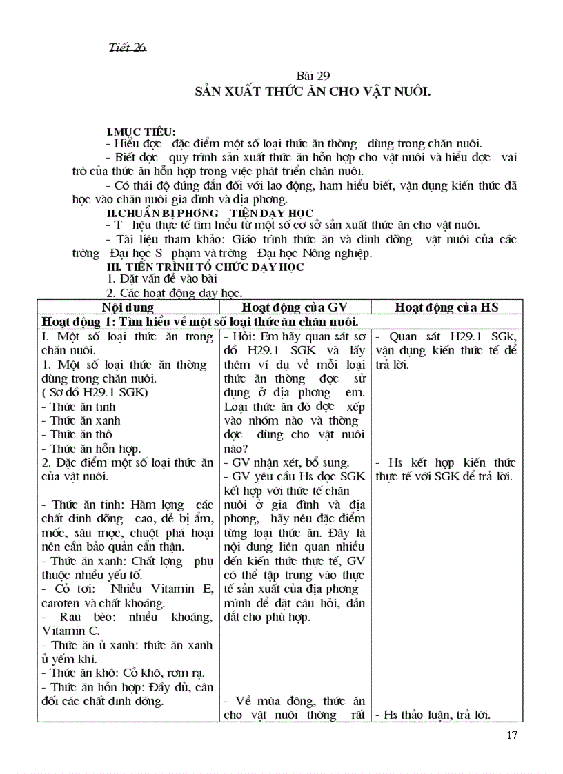 image for page Giáo án công nghệ 10 tiết 17 26