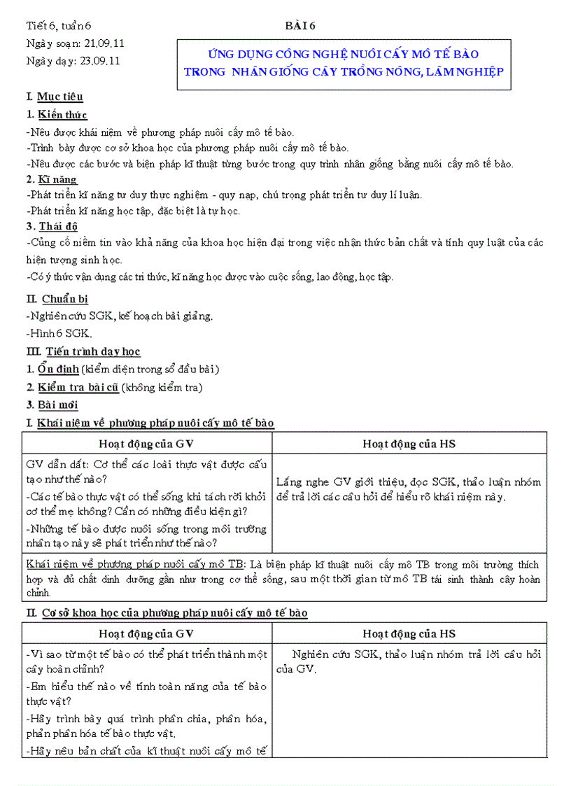 image for page Giáo án công nghệ 10 từ tiết 1 đến tiết 6