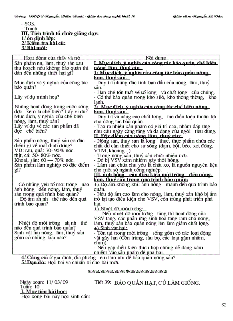 image for page Giao an cong nghe hay