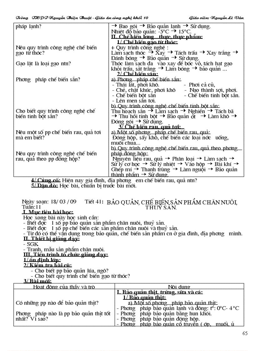 image for page Giao an cong nghe hay