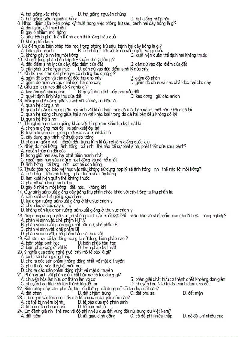 image for page Ngan hang cau hoi on tap mon cong nghe 10 cuc hay