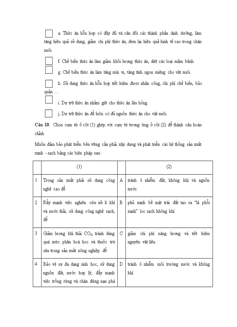 image for page 1 số câu hỏ TN về sử dụng TKNL HQ môn CN