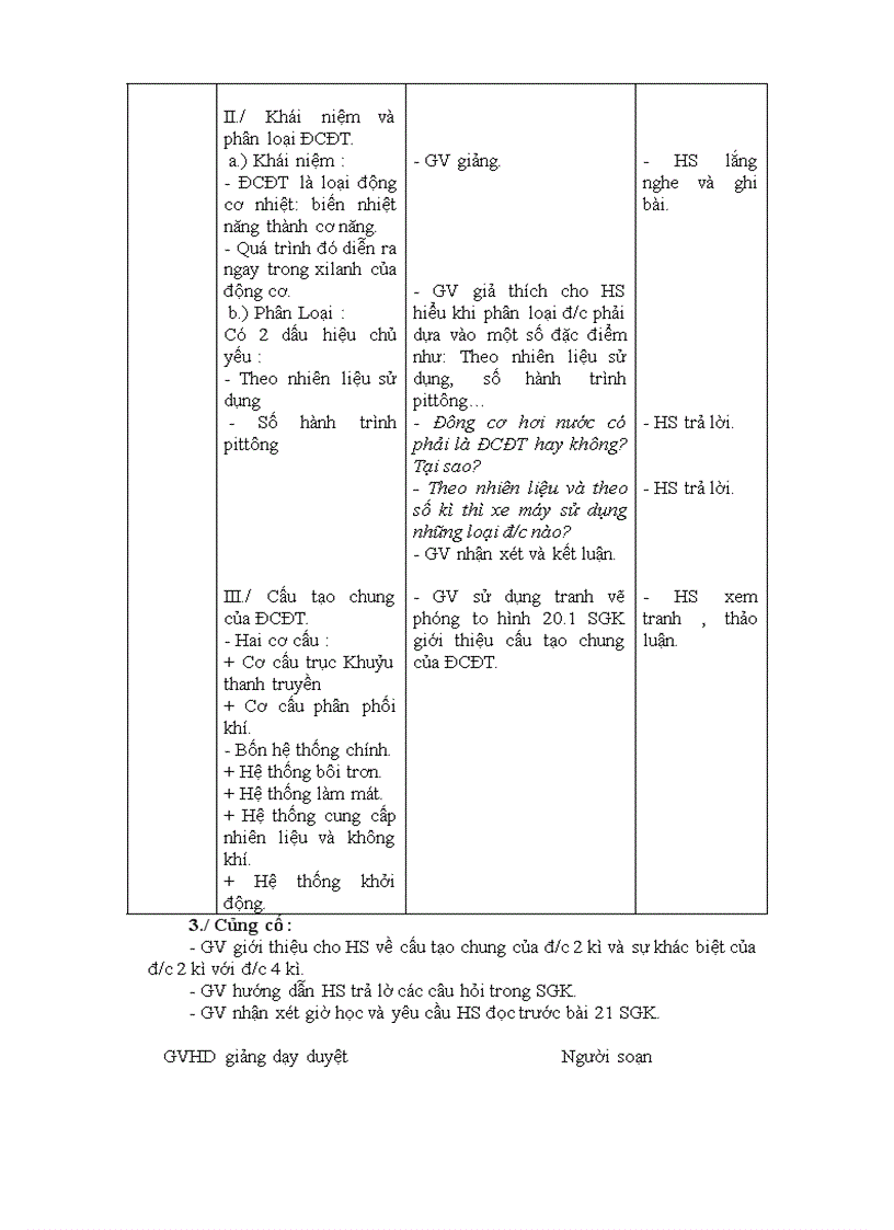 image for page Bai 20 khái quát về động cơ đốt trong