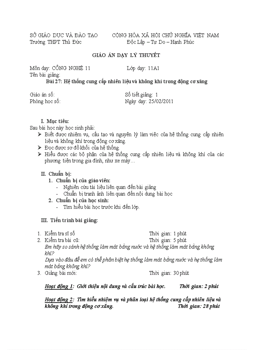 image for page Bài 27 Công Nghệ 11