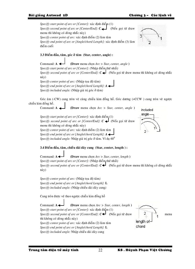 image for page Bai 3 Lệnh Vẽ trong autocad phần 2D