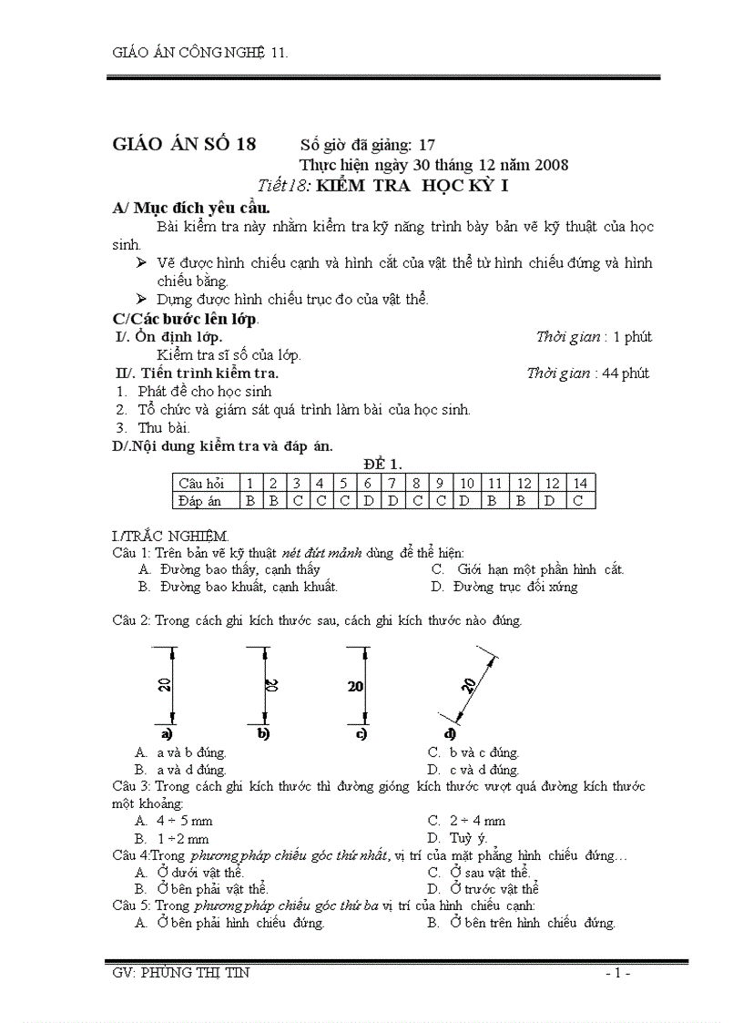 image for page CÔNG NGHỆ 11 Tiết 18