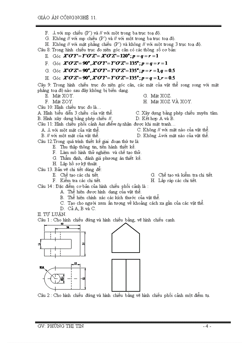 image for page CÔNG NGHỆ 11 Tiết 18
