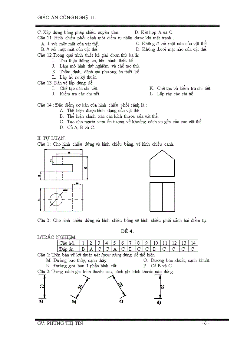 CÔNG NGHỆ 11 Tiết 18