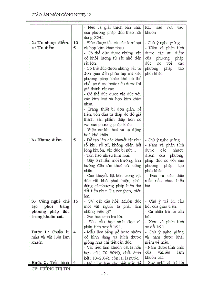 CÔNG NGHỆ 11 Tiết 20