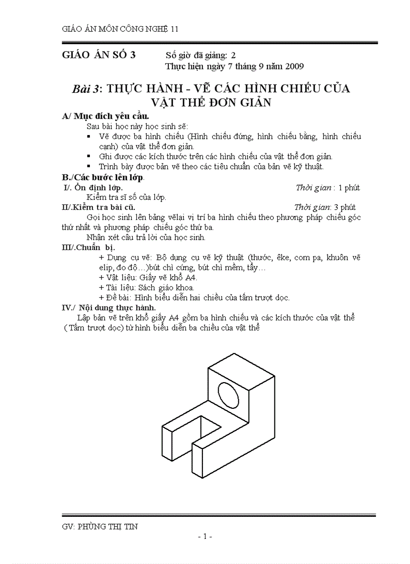 CÔNG NGHỆ 11 Tiết 3