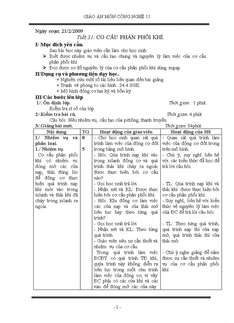 image for page Giáo án 3cột Tiết31
