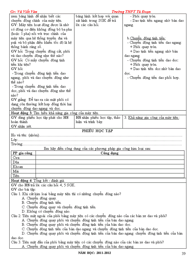 image for page Giáo án công nghệ 11 Đã tách từng tiết