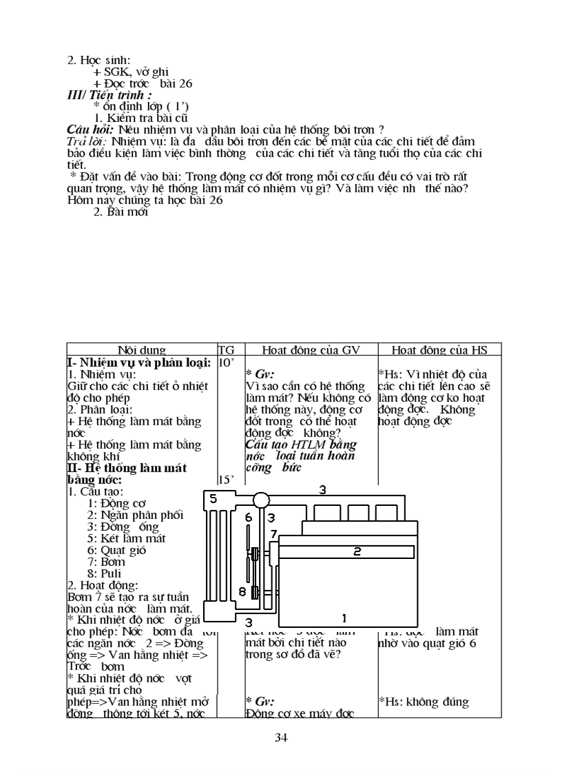 image for page Giáo án công nghệ 11 kì ii mẫu mới