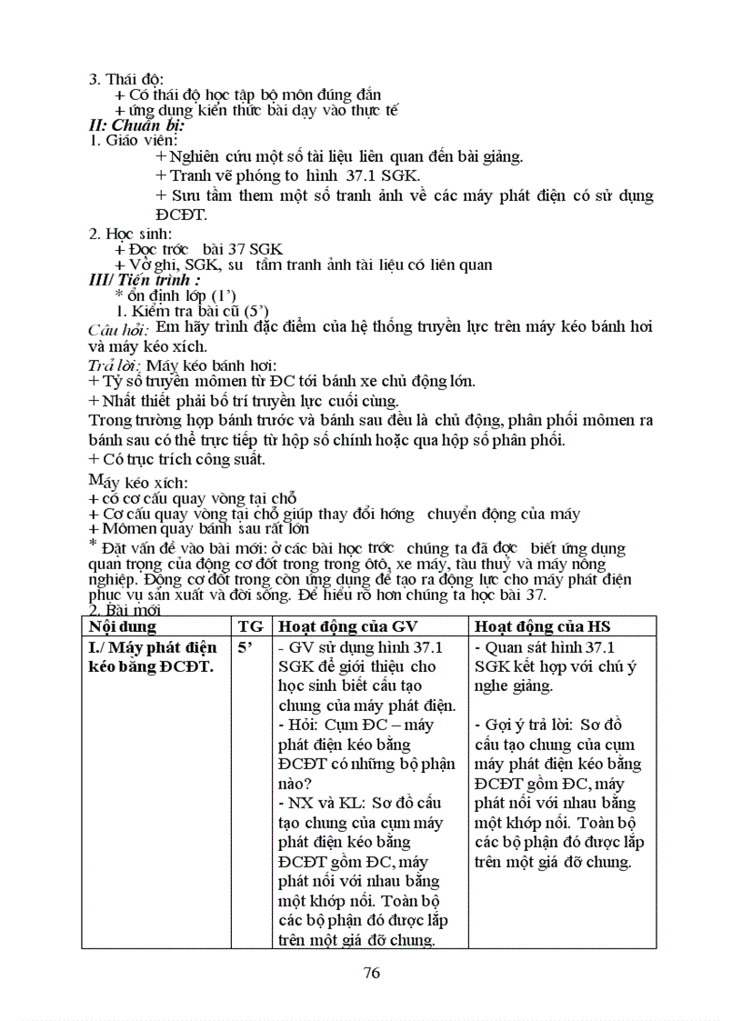 image for page Giáo án công nghệ 11 kì ii mẫu mới