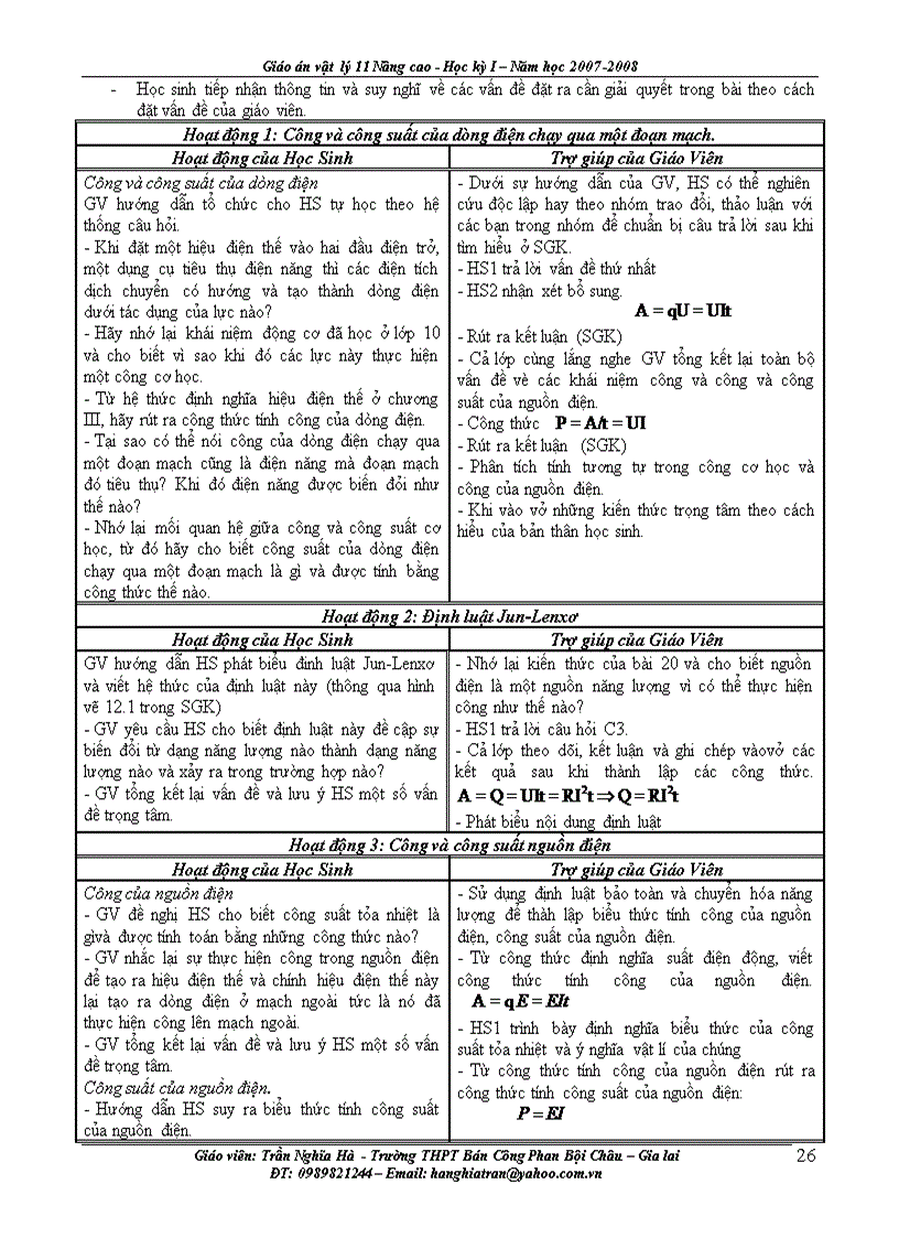 image for page Giáo án Vật lý lơp 11 Nâng Cao Học Kỳ I