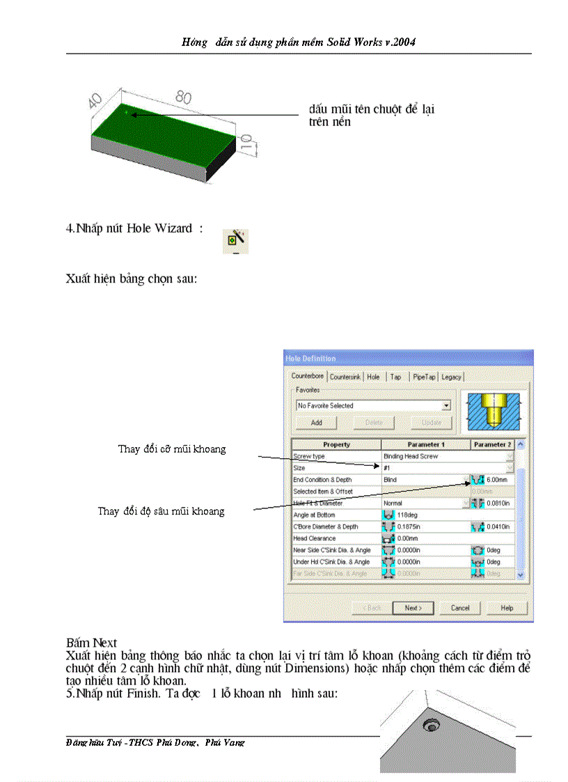 image for page Hướng dẫn Sử dụng SolidWord v 2004 vẽ vật thể 3 chiều