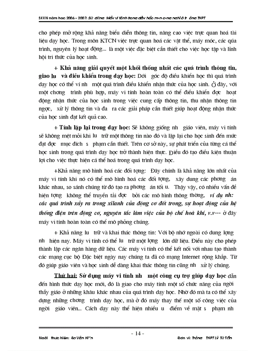 image for page SKKN Ứng dụng CNTT trong dạy học môn CN 11