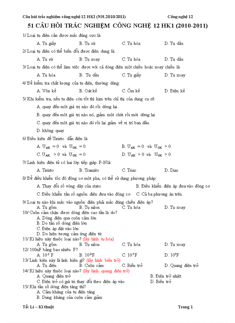 image for page 51 câu hỏi trắc nghiệm công nghệ 12 hki