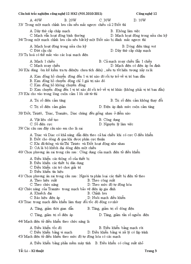 image for page 51 câu hỏi trắc nghiệm công nghệ 12 hki