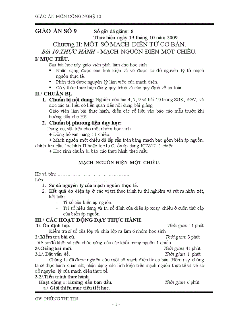 image for page CÔNG NGHỆ 12 Tiết 9