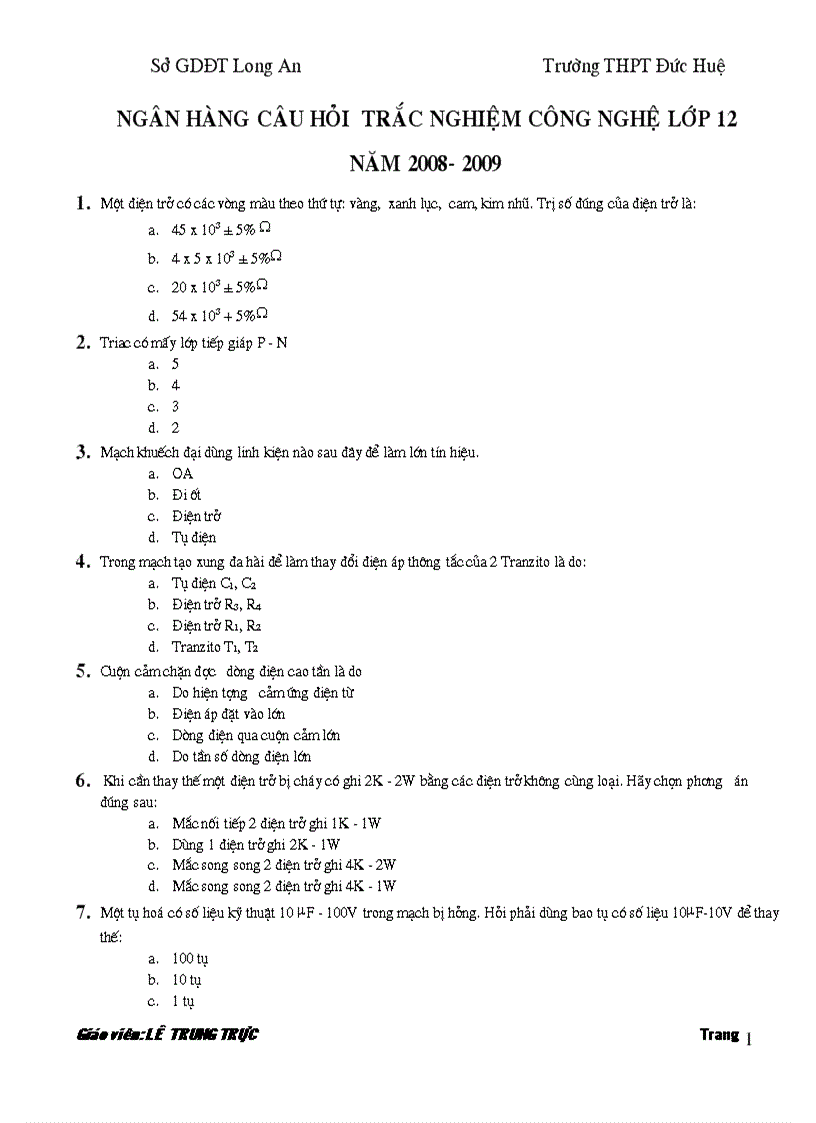 image for page ĐH Ngân hàng câu hỏi TN nghiệm CN 12