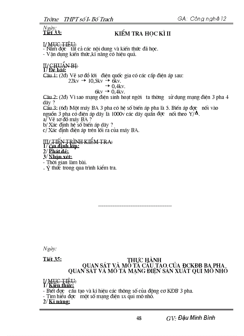 image for page Giáo án CN 12 trọn bộ