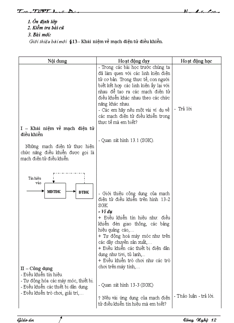 image for page Giáo án CN12 Bài 10 13
