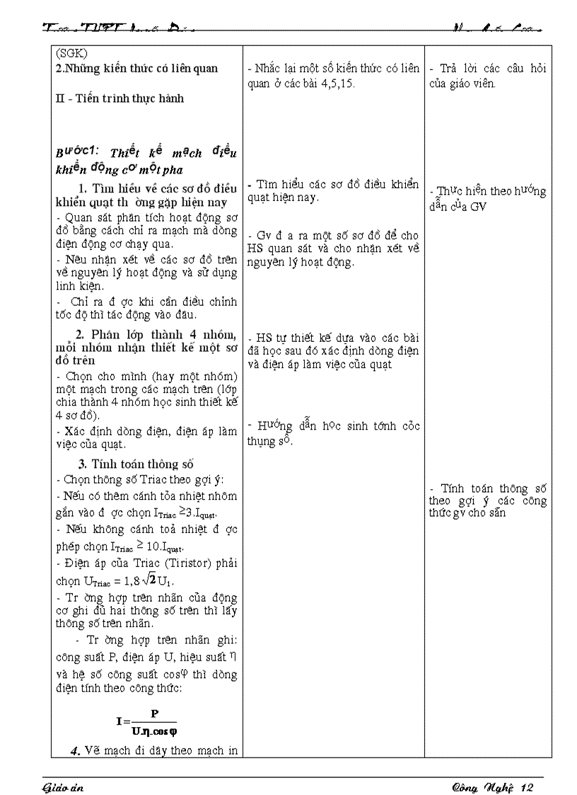 image for page Giáo án CN12 Bài 14 16