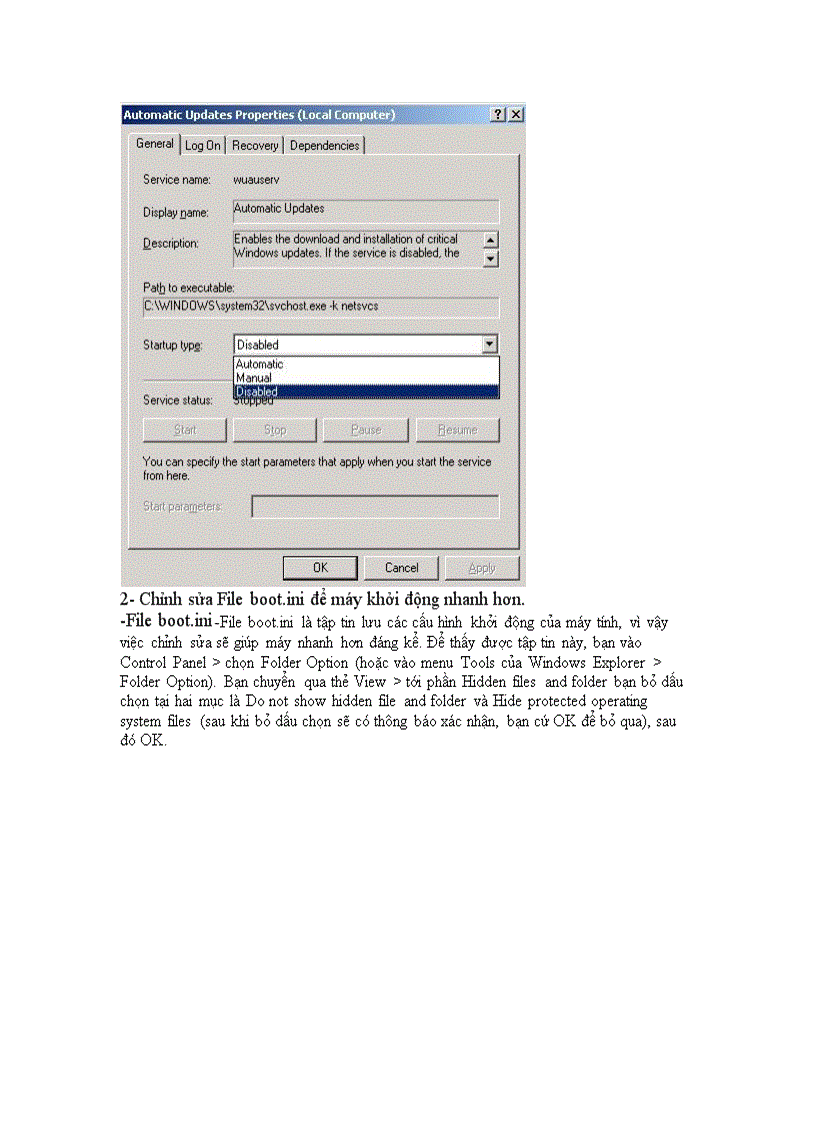 image for page Thủ thuật tăng tốc máy tính bằng tay