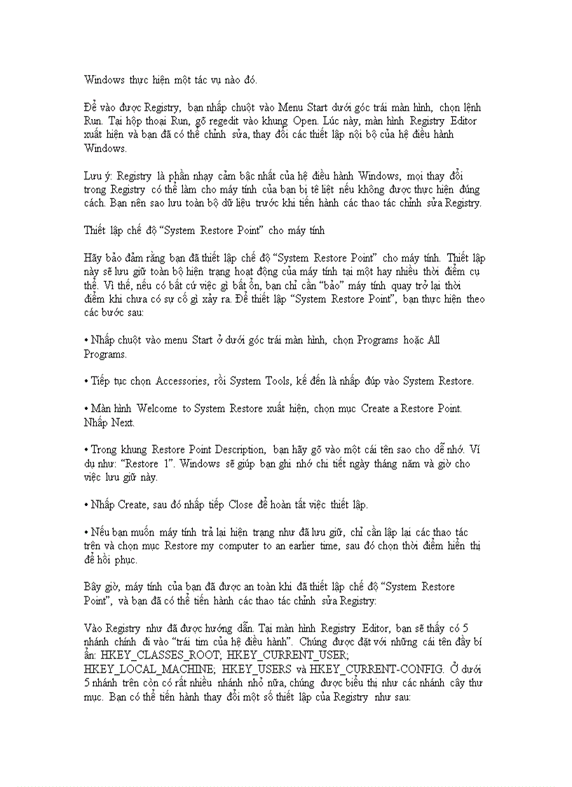 image for page Thủ thuật tăng tốc máy tính bằng tay