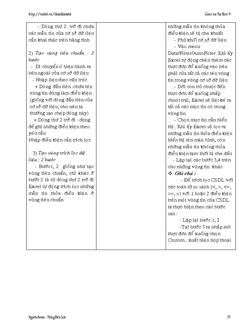 image for page Giáo án Excel Tin học 9