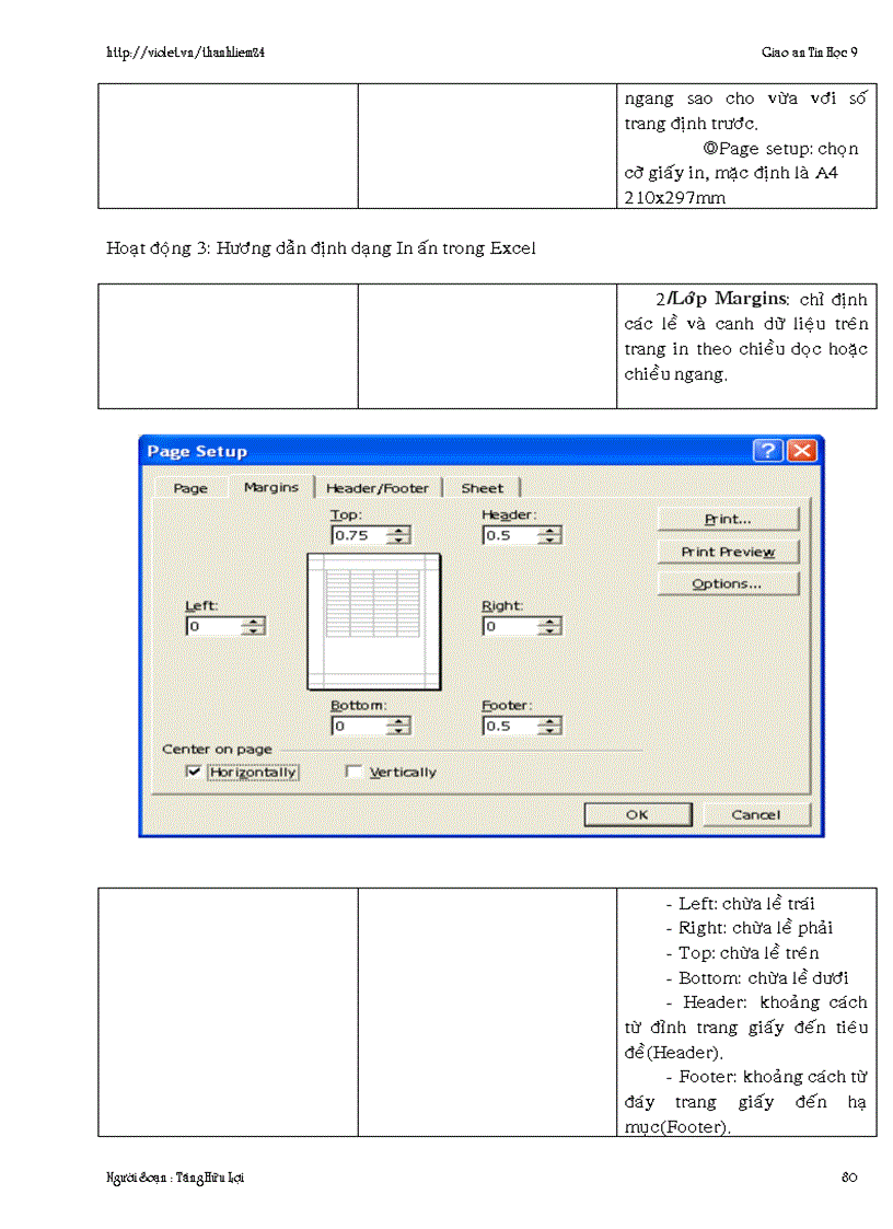 image for page Giáo án Excel Tin học 9