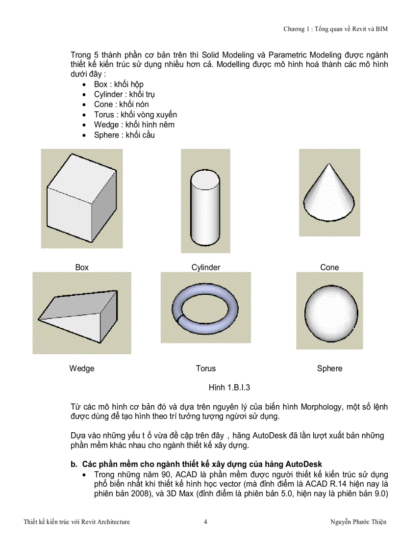 HD sử dụng Revit Architecture