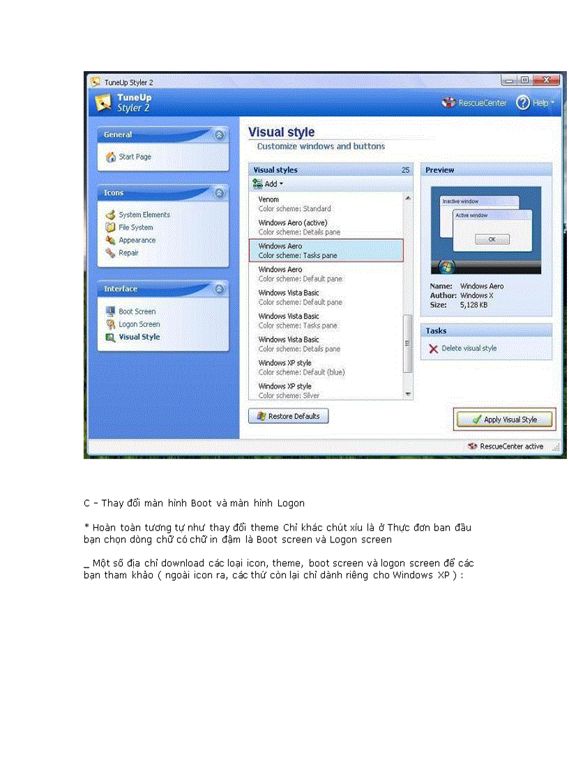 image for page Thay doi giao dien winxp