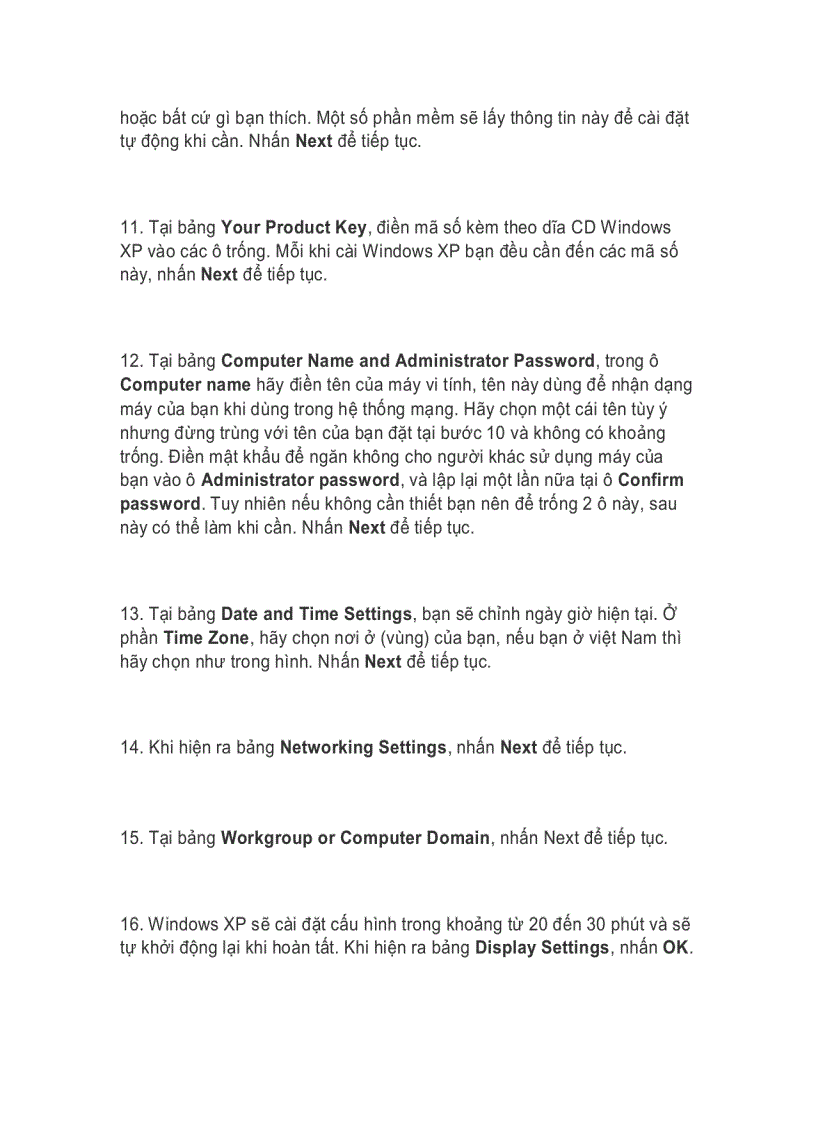 image for page Cách cài Windows XP4 pdf