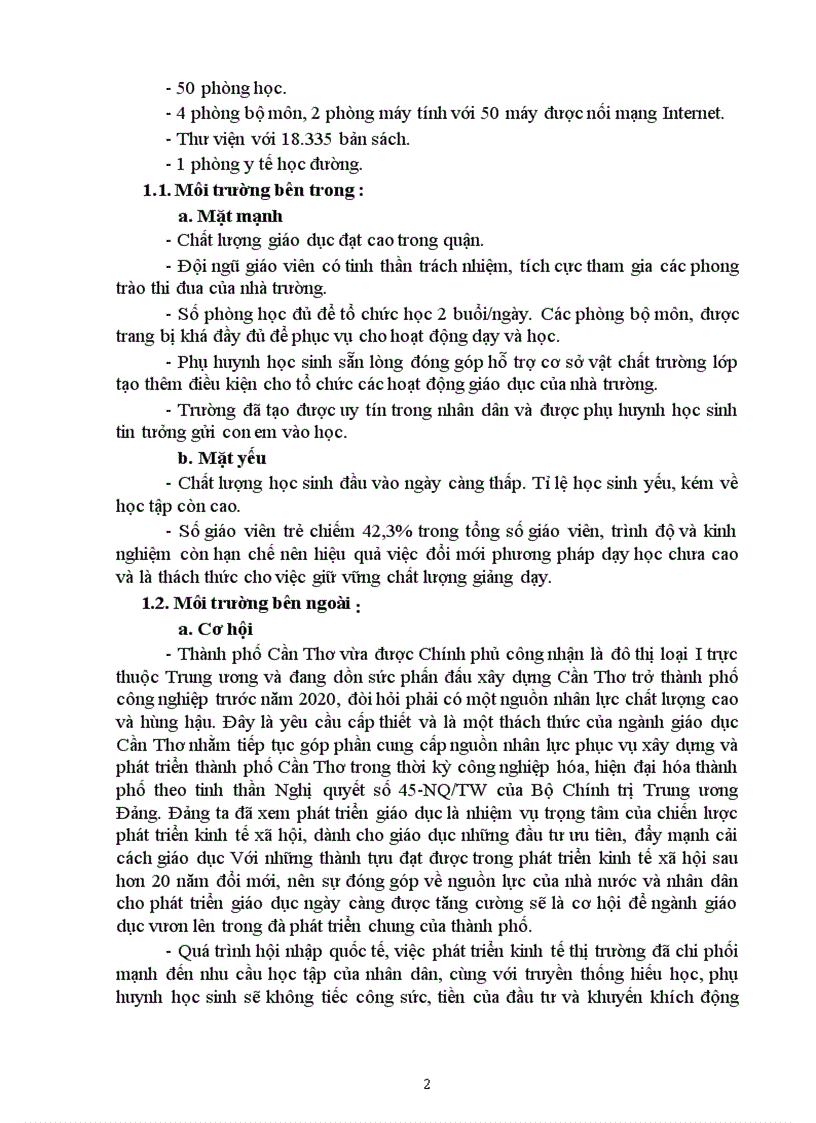 image for page Chiến lược phát triển của nhà trường