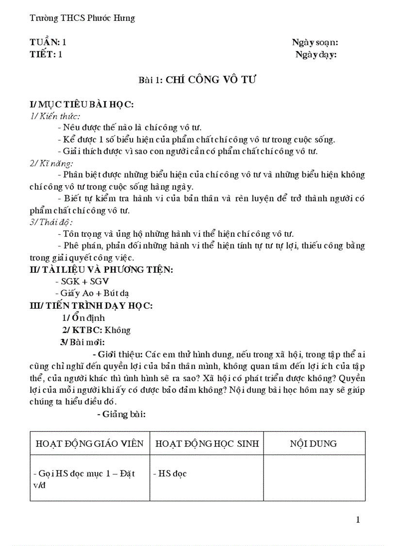 image for page Giáo án GDCD 9 mới chuẩn