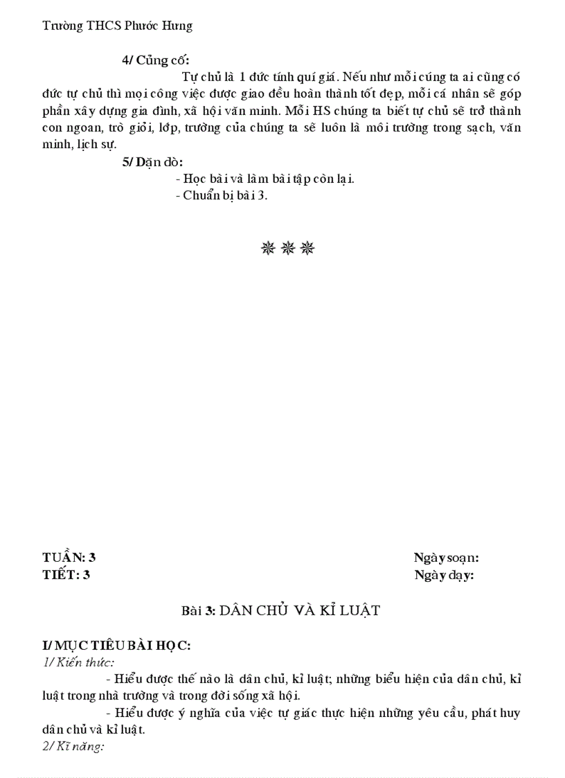 image for page Giáo án GDCD 9 mới chuẩn