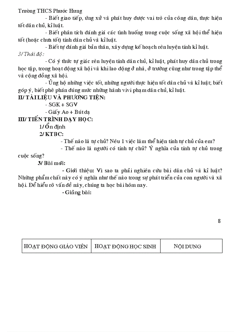 image for page Giáo án GDCD 9 mới chuẩn