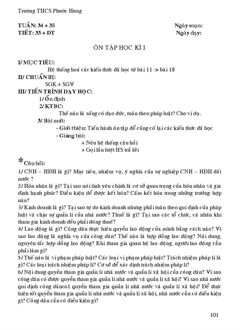 image for page Giáo án GDCD 9 mới chuẩn