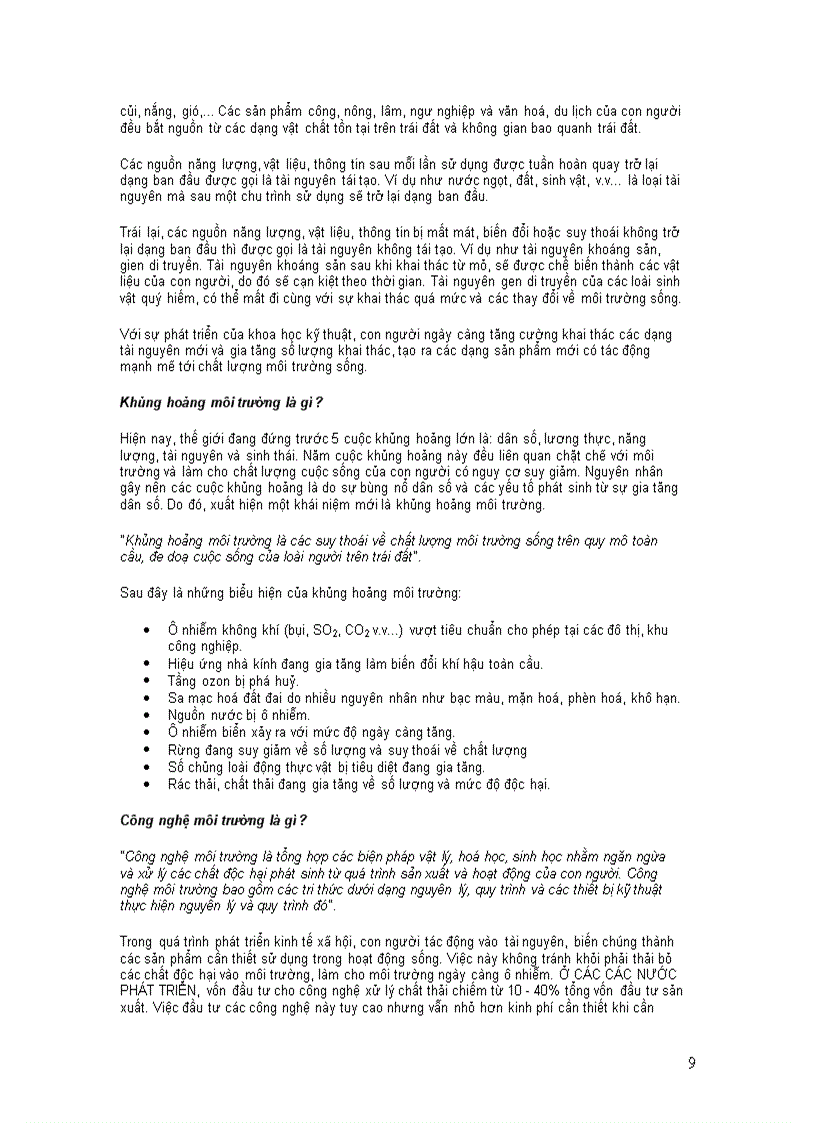 image for page Hỏi đáp về môi trường