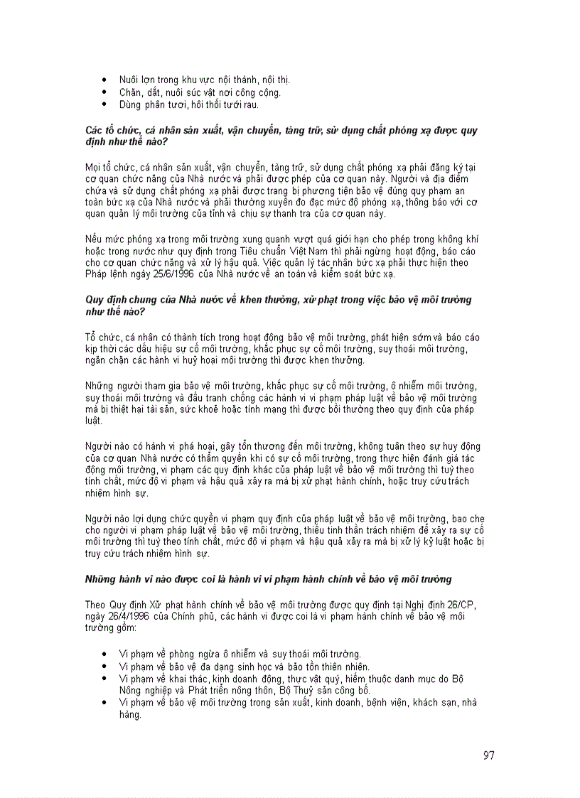 image for page Hỏi đáp về môi trường