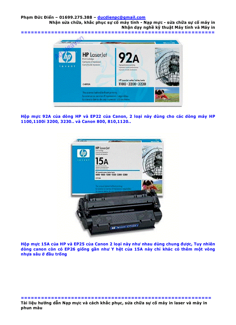 image for page Hướng dẫn đổ mực máy in các loại