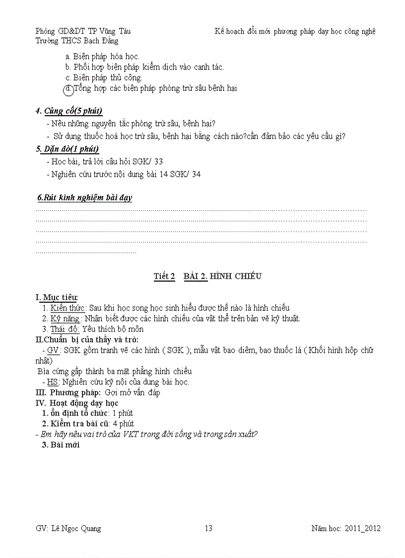 image for page Kế hoạch đổi mới phương pháp dạy học công nghệ