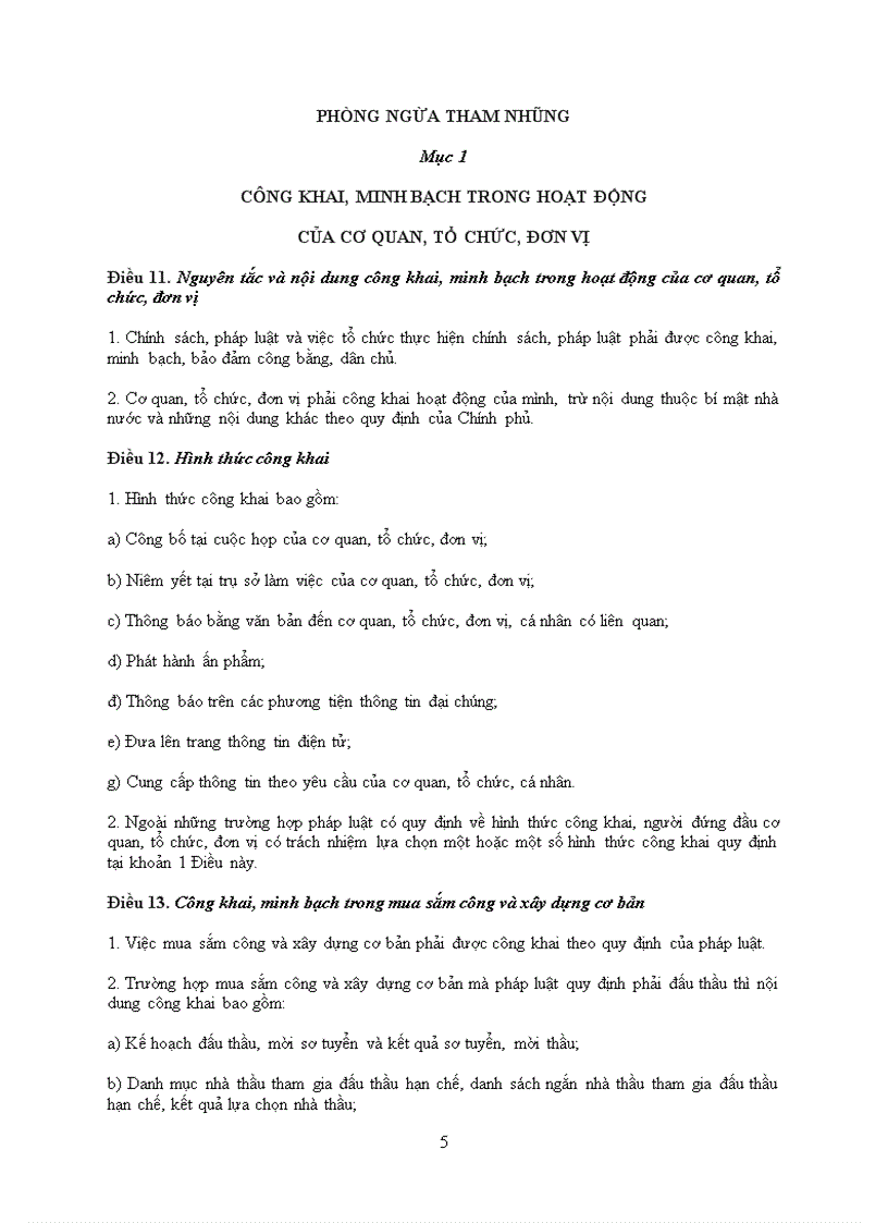 image for page Luật phòng chống tham nhũng